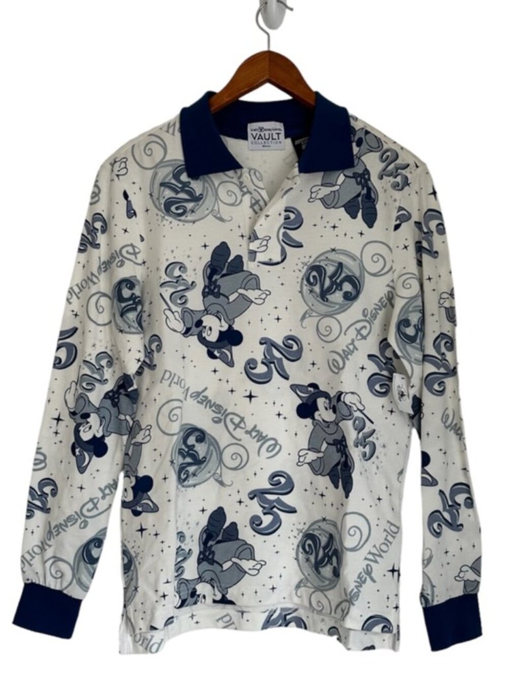 Disney Remember the Magic 25th Anniversary Vault Collection Long Sleeve Polo XS